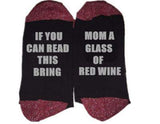 Custom wine socks If You can read this Bring Me a Glass of Wine Socks autumn spring fall 2017 new arrival-CALCETINES-FOREVER KRN