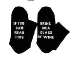 Custom wine socks If You can read this Bring Me a Glass of Wine Socks autumn spring fall 2017 new arrival-CALCETINES-FOREVER KRN