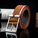 2017 men belts fashion Accessories pu leather luxury straps for male black brown cintos masculinos plate buckles free shipping-CINTURONES-FOREVER KRN