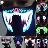 Hot Sale Creative Cool LED Luminous Flashing Half Face Mask Party Event Masks Light Up Dance Halloween Cosplay Waterproof-MASCARA FACIAL-FOREVER KRN