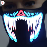 Hot Sale Creative Cool LED Luminous Flashing Half Face Mask Party Event Masks Light Up Dance Halloween Cosplay Waterproof-MASCARA FACIAL-FOREVER KRN