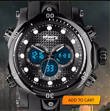 Mens Watches Top Brand Luxury INFANTRY Chronograph Sports Watch Analog-Digital Military Rubber Quartz Watch Relogio Masculino