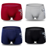 4pcs/lot Men Boxer Shorts Mid-waist Breathable Calzoncillos Hombre Boxer Sexy Soft Printed Men Underwear Underpants L XL XXL 3XL-BOXER-FOREVER KRN