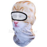 3D Animal Cat Dog Bicycle Hats Cap Balaclava Snowboard Winter Warmer Helmet Liner Protection UV Full Face Mask-MASCARA FACIAL-FOREVER KRN