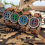 BOBO BIRD New Arrival Wooden WristWatch Led Display Digital Mens Watch Unique Night Vision 4 colors Available