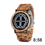 BOBO BIRD New Arrival Wooden WristWatch Led Display Digital Mens Watch Unique Night Vision 4 colors Available