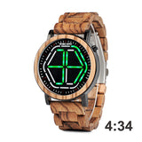 BOBO BIRD New Arrival Wooden WristWatch Led Display Digital Mens Watch Unique Night Vision 4 colors Available