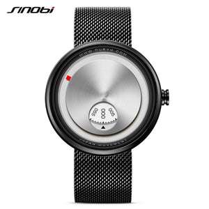 Creative Top Luxury brand Japan Quartz Watch Men's Classical Casual Stainless steel Mesh Band Clock Male Wristwatch relogio New-WATCHS-FOREVER KRN