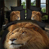 Medusa 3d lion/tiger bedding set duvet/doona cover bed sheet pillow cases 4pcs bed linen set,queen size-COBERTOR-FOREVER KRN