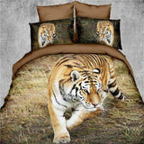 Medusa 3d lion/tiger bedding set duvet/doona cover bed sheet pillow cases 4pcs bed linen set,queen size-COBERTOR-FOREVER KRN