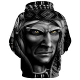 ConMotion American Indian Face Portrait Print Casual Hoodie sweatshirt-SUDADERAS-FOREVER KRN