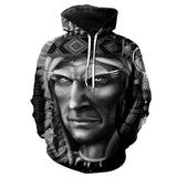 ConMotion American Indian Face Portrait Print Casual Hoodie sweatshirt-SUDADERAS-FOREVER KRN