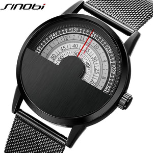 Fashion Creative Top Luxury brand Quartz Watch Men Unisex Casual Stainless steel Mesh Band Clock Male Wristwatch relogio Date-WATCHS-FOREVER KRN