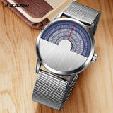 Fashion Creative Top Luxury brand Quartz Watch Men Unisex Casual Stainless steel Mesh Band Clock Male Wristwatch relogio Date-WATCHS-FOREVER KRN