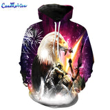 ConMotion Eagle Soldier Print Fashion Hooded Sweatshirt Women Men Women Casual Hoodies-SUDADERAS-FOREVER KRN