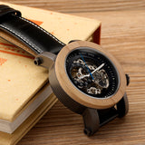 BOBO BIRD K12 Automatic Mechanical Watch Classic Style Luxury Men Analog Wristwatch Bamboo Wooden With Steel in Gift Wooden Box