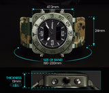 INFANTRY Mens Quartz-watches Military Army Digital Sport Watches Camouflage Leather Square Watches Dual Core Relogios Masculinos