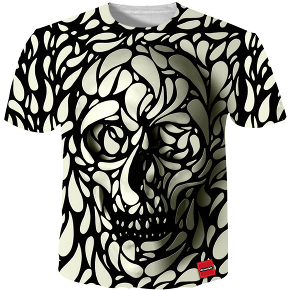 3D Men T shirt 2017 New Fashion Brand Men's Skull 3D Printed T shirt Plus Size S-5XL Funny Print Men Clothes Camiseta Masculino-PLAYERAS-FOREVER KRN