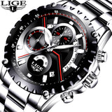 2017 New Fashion LIGE Mens Watch Men Full Steel Business Watch Date Chronograph Quartz-watch Male Gifts Clock Relogio Masculino-WATCHS-FOREVER KRN