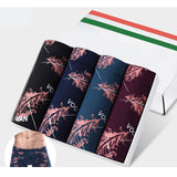 4 pcs/lot High Quality Plus Size Men Boxer Mod Casual Fashion Print Cueca Boxer Shorts Sexy Men's Underwear Calzoncillos Hombre-BOXER-FOREVER KRN