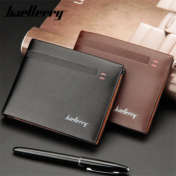 Baellerry European and American style Striped Exposure Car suture design men's wallets with coin pocket quality purse for men-BILLETERAS-FOREVER KRN