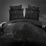 Medusa 3d digital leopard bedding set doona/duvet cover bed sheet pillow cases 4pcs queen size bed linen set-COBERTOR-FOREVER KRN