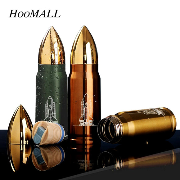 Hoomall Bullet Shape Stainless Steel Thermos Water Bottle Vacuum Flasks Coffee Mug Cup Kettle Insulated Drinking Water Bottle-THERMO-FOREVER KRN