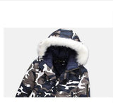 New 2017 Winter Mens Long Camo Jackets Extended Warm Parka Male Cotton Lined Longline Camouflage Coats Plus Size M-5XL Fur Hood-CHAMARRAS-FOREVER KRN