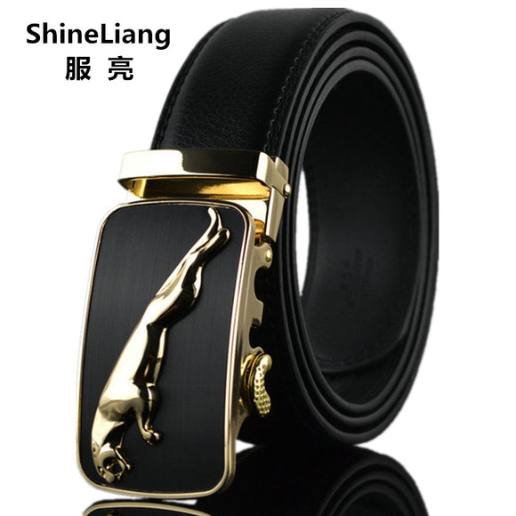 Men's Belt Leather Famous brand Designers high quality Luxury Wide 3.5CM Metal automatic buckle Waist strap Hombre male Fashion