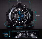 Mens Watches Top Brand Luxury INFANTRY Chronograph Sports Watch Analog-Digital Military Rubber Quartz Watch Relogio Masculino