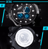 Mens Watches Top Brand Luxury INFANTRY Chronograph Sports Watch Analog-Digital Military Rubber Quartz Watch Relogio Masculino