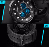 Mens Watches Top Brand Luxury INFANTRY Chronograph Sports Watch Analog-Digital Military Rubber Quartz Watch Relogio Masculino