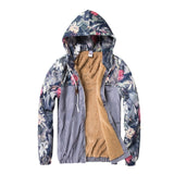 Grandwish Floral Bomber Jacket Men Hip Hop Slim Fit Flowers Pilot Bomber Jacket Coat Men's Hooded Jackets Plus Size 4XL , PA571