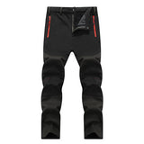 LOMAIYI NEW Men's Winter Casual Pants Men Fleece Lining Sweatpants Breathable Warm Mens Trousers Off White Zipper Pants,AM201