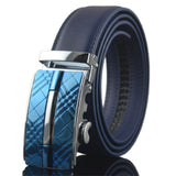 Men's Belt Automatic buckle Leather width 3.5CM Length 110/120 / 130CM Designer high quality Fashion brand black blue strap male