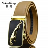 Men's Belt Automatic buckle Leather width 3.5CM Length 110/120 / 130CM Designer high quality Fashion brand black blue strap male