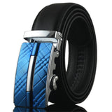 Men's Belt Automatic buckle Leather width 3.5CM Length 110/120 / 130CM Designer high quality Fashion brand black blue strap male