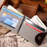 Brand Mini Men's leather Money Clip wallet Pocket Purse with clamp Man Slim Credit Card Bag ID Holder for male