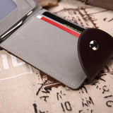 Brand Mini Men's leather Money Clip wallet Pocket Purse with clamp Man Slim Credit Card Bag ID Holder for male