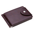 Brand Mini Men's leather Money Clip wallet Pocket Purse with clamp Man Slim Credit Card Bag ID Holder for male