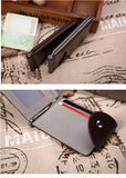 Brand Mini Men's leather Money Clip wallet Pocket Purse with clamp Man Slim Credit Card Bag ID Holder for male