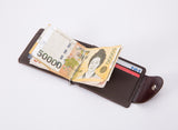 Brand Mini Men's leather Money Clip wallet Pocket Purse with clamp Man Slim Credit Card Bag ID Holder for male