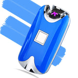 Intelligent USB Arc Lighter Dual Fire Arc Lighter Fingerprint Induction Charging Metal WindProof No Gas Smoker Cigarettes Gift