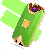 Intelligent USB Arc Lighter Dual Fire Arc Lighter Fingerprint Induction Charging Metal WindProof No Gas Smoker Cigarettes Gift