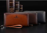 2016 Luxury Male Leather Purse Men's Clutch Wallets Handy Bags Business Carteras Mujer Wallets Men Black Brown Dollar Price