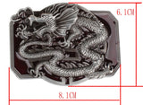 Fashion men's leather belt Dragon totem punk rock style heavy metal buckle wild Hip hop Belt Chinese dragon belt for Men gift