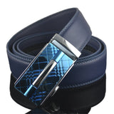 Men's Belt Automatic buckle Leather width 3.5CM Length 110/120 / 130CM Designer high quality Fashion brand black blue strap male