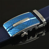 Men's Belt Automatic buckle Leather width 3.5CM Length 110/120 / 130CM Designer high quality Fashion brand black blue strap male