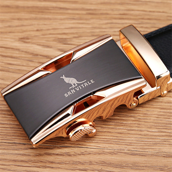 Famous Brand Belt Men 100% Good Quality Cowskin Genuine Luxury Leather Men's Belts for Men,Strap Male Metal Automatic Buckle-CINTURONES-FOREVER KRN