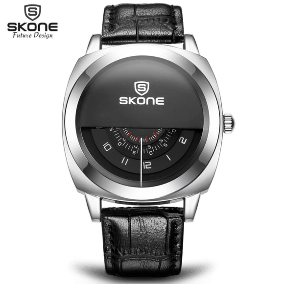 2016 Hot!Casual SKONE Genuine Men & Women Brand Wristwatches Special design Military Leather Sports Watch Relogio Masculino-WATCHS-FOREVER KRN